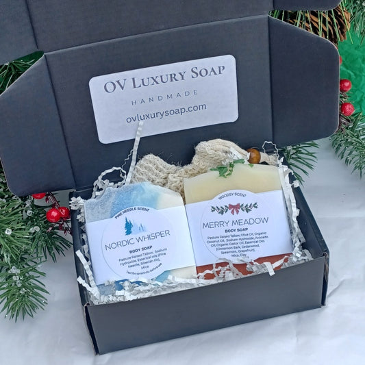 Christmas Soap Gift Set  (2 bars)