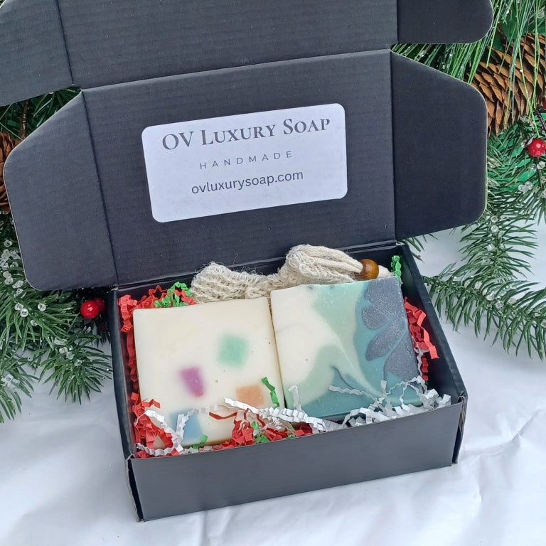 Christmas Soap Gift Set  (2 bars)