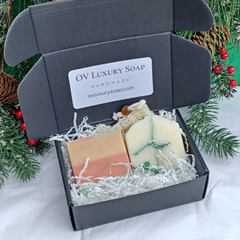 Christmas Soap Gift Set  (2 bars)