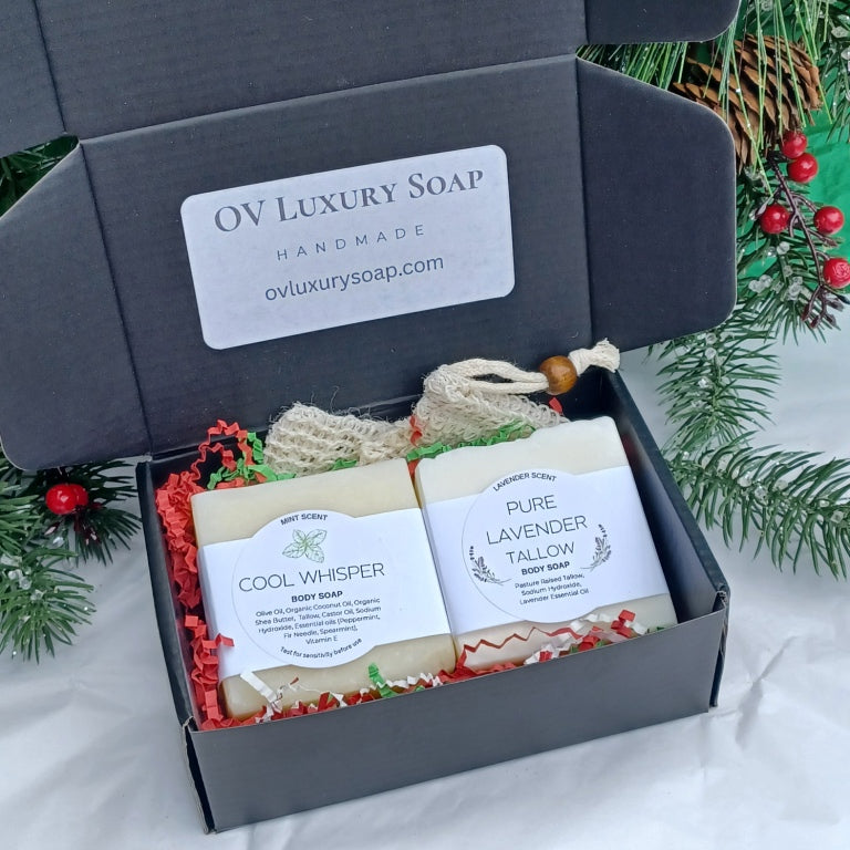 Christmas Soap Gift Set  (2 bars)