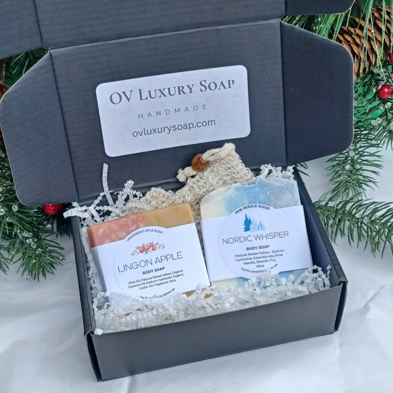 Christmas Soap Gift Set  (2 bars)
